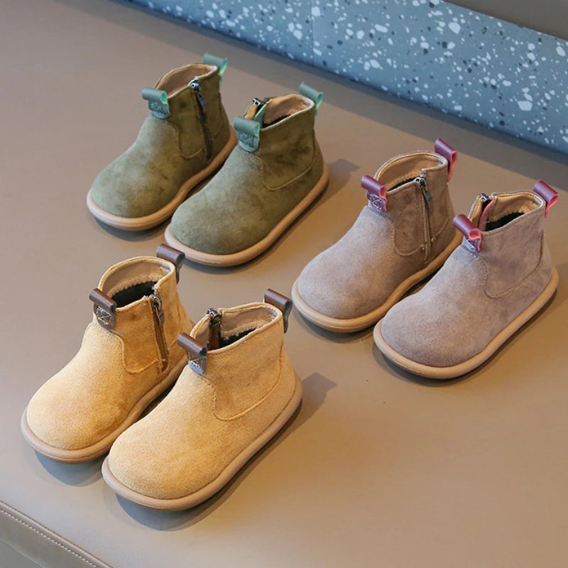 Bottines Bébé Premiers Pas – Cuir Suédé & Semelle Souple