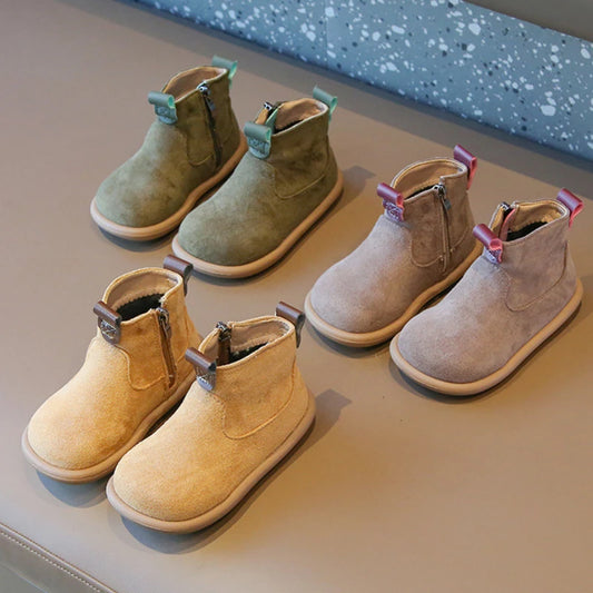 Bottines Bébé Premiers Pas – Cuir Suédé & Semelle Souple