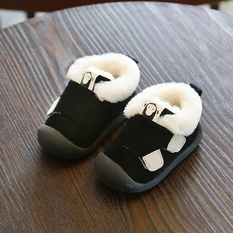 Bottines Bébé – Cuir Suédé & Doublure Chaude – Modèle Flocon