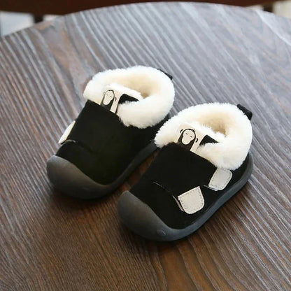 Bottines Bébé – Cuir Suédé & Doublure Chaude – Modèle Flocon