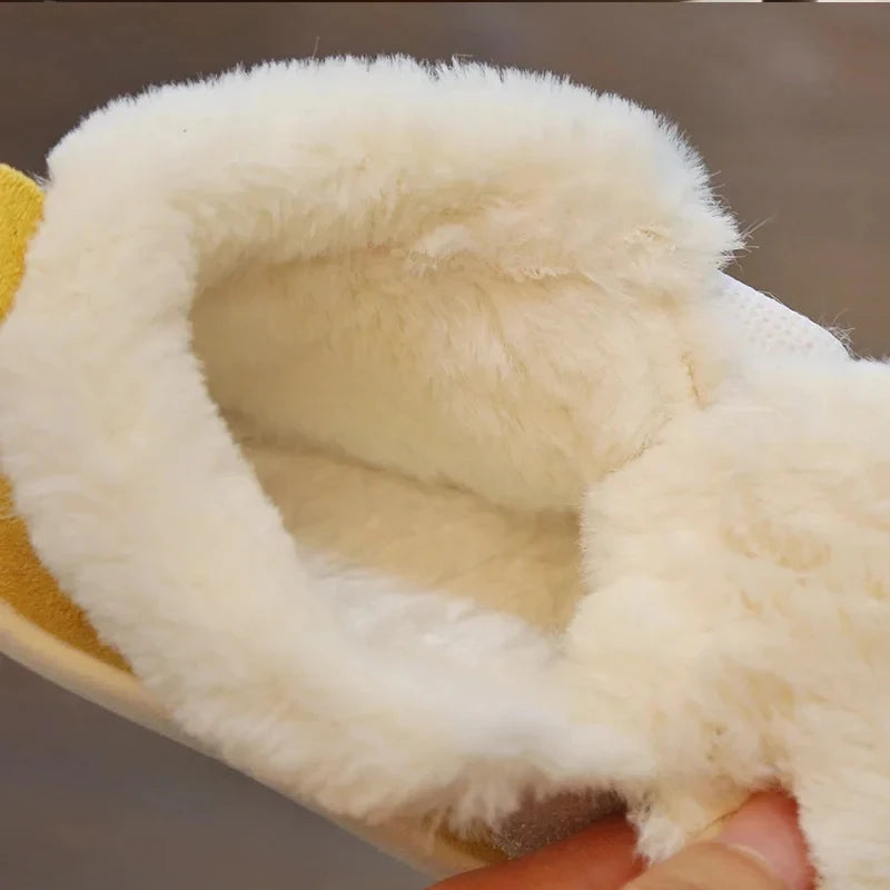 Bottines Bébé – Cuir Suédé & Doublure Chaude – Modèle Flocon