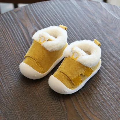 Bottines Bébé – Cuir Suédé & Doublure Chaude – Modèle Flocon