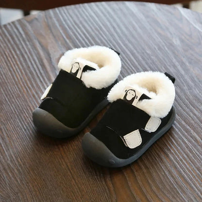 Bottines Bébé – Cuir Suédé & Doublure Chaude – Modèle Flocon