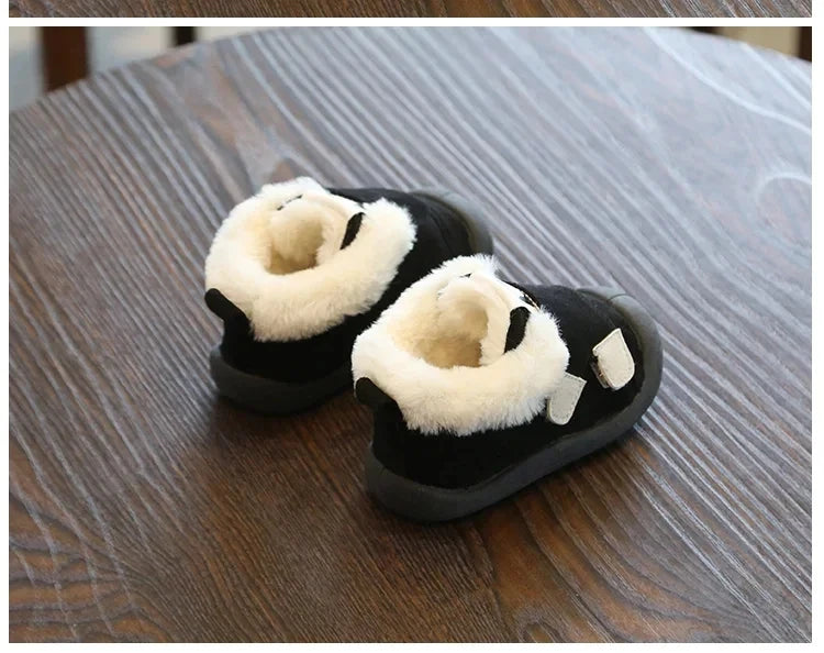 Bottines Bébé – Cuir Suédé & Doublure Chaude – Modèle Flocon