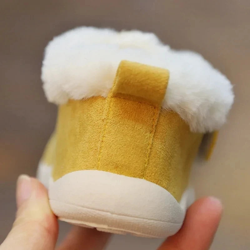 Bottines Bébé – Cuir Suédé & Doublure Chaude – Modèle Flocon